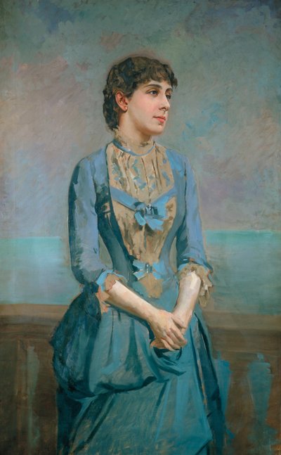 Portrait of Lluïsa Dulce i Tresserra, Marquise of Castellflorite by Antoni Caba